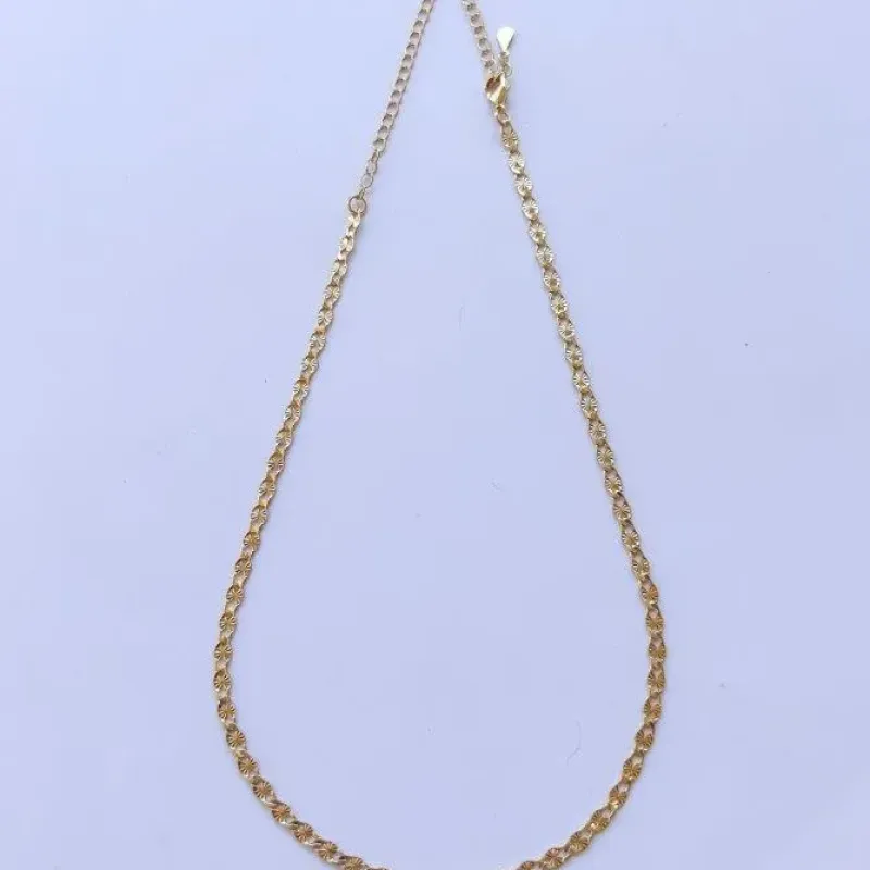 Colar Chocker Elo Trabalhado Flor