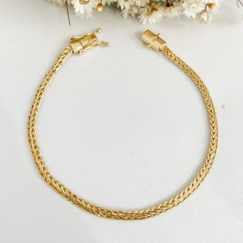 Pulseira Masculina Malha Trançada 25mm