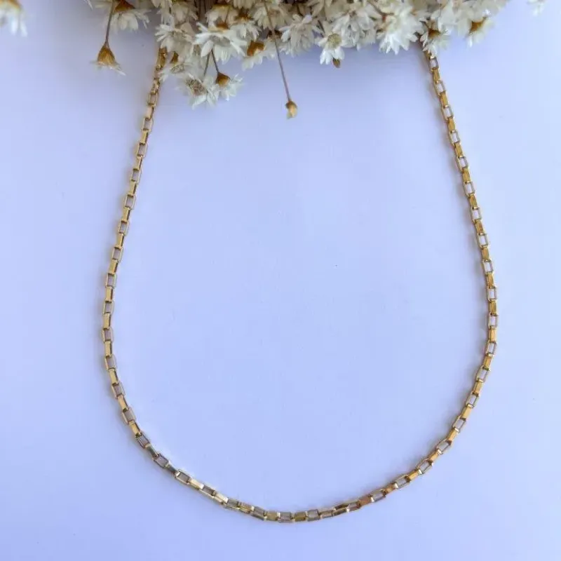 Colar Masculino Blocos 4mm