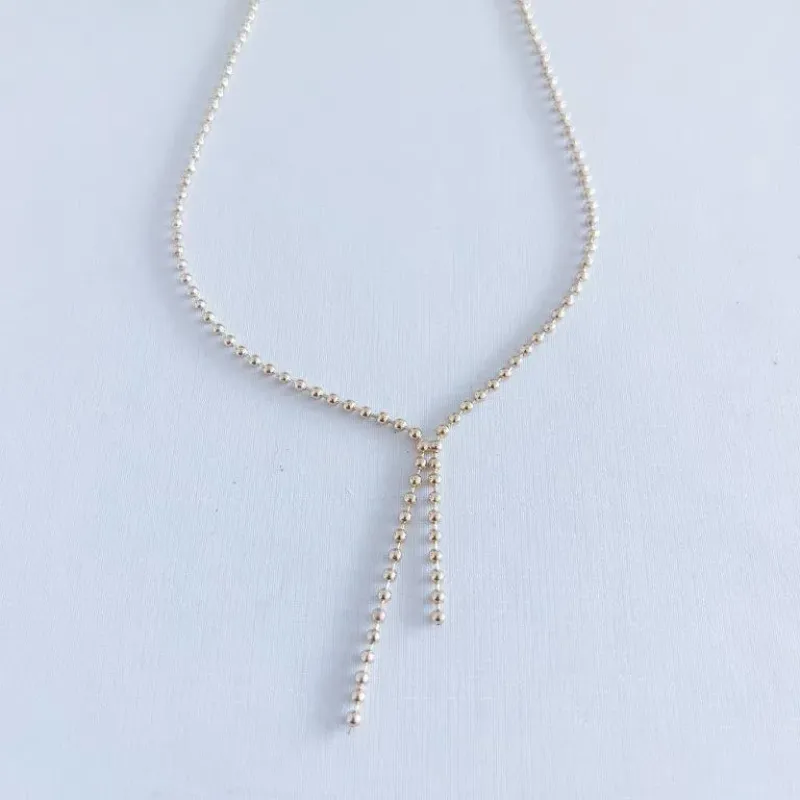 Colar Chocker Gravata Bolinhas