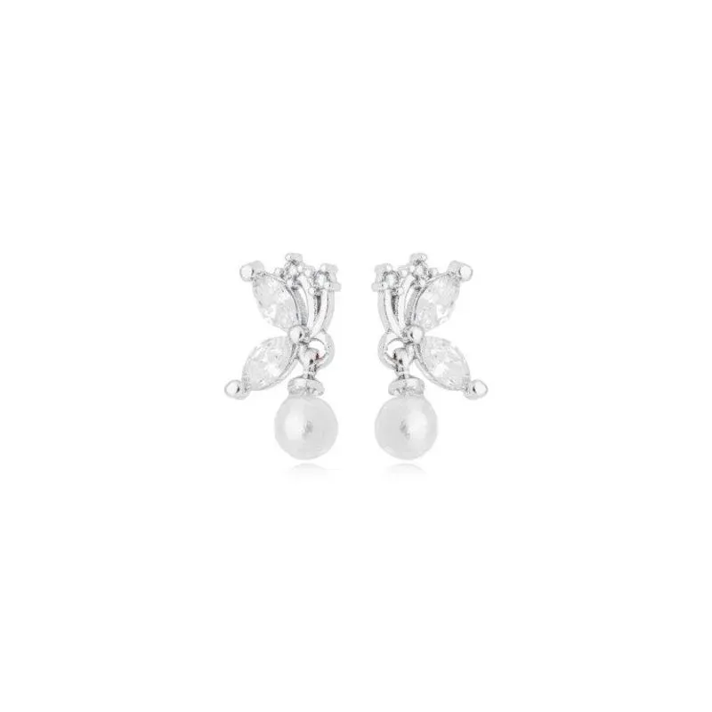 Brinco Zirconia e Pingente Pérola