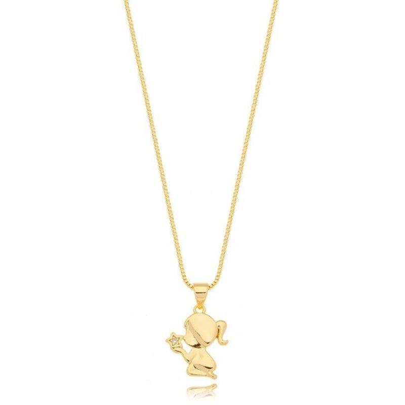 Colar Filha Orando Ouro