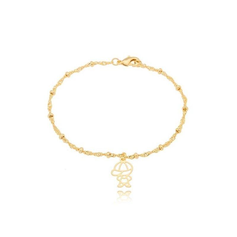 Pulseira Filha com Esferas Ouro