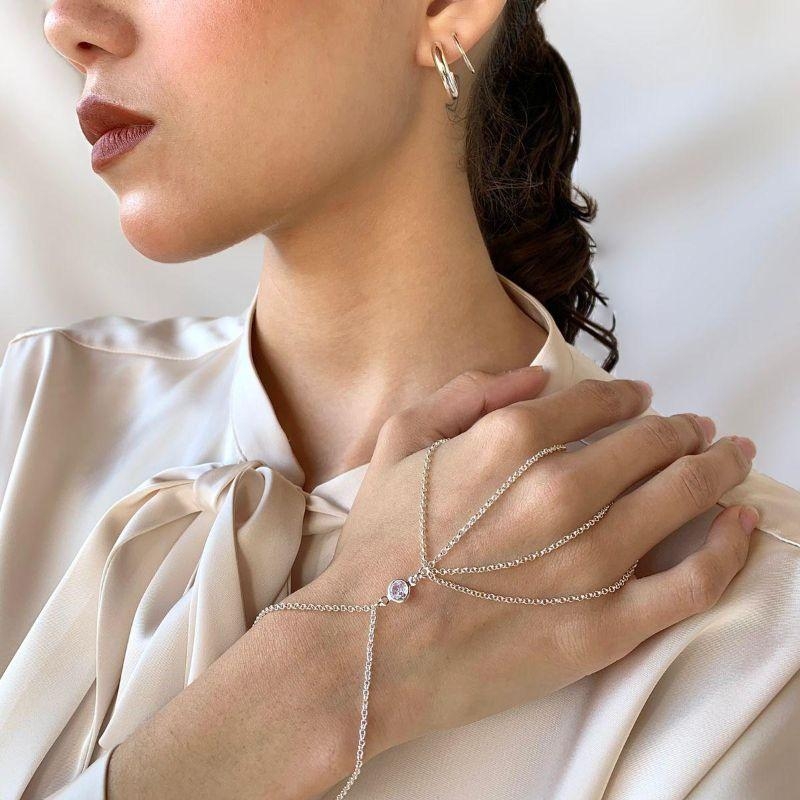 Pulseira Hand Chain Dedo Duplo