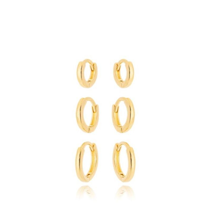 Brinco Trio Argola Lisa Redonda