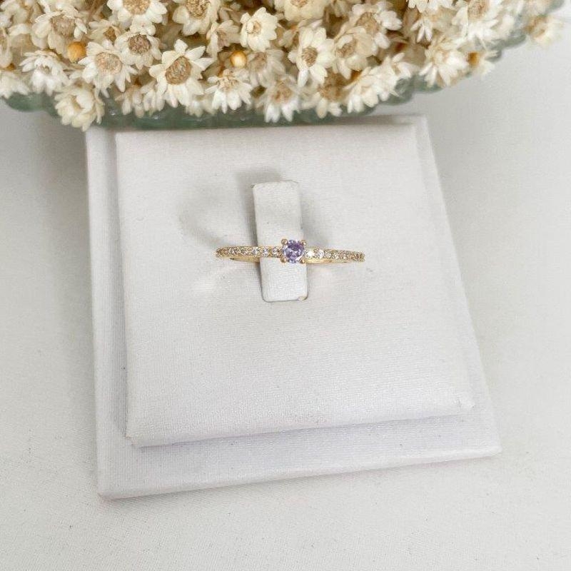 Anel 1/2 Aliança com Solitario