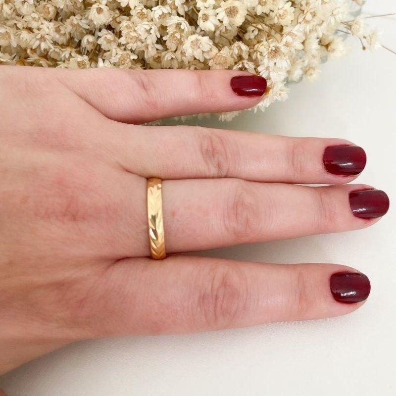 Anel Aliança Detalhes Ramos