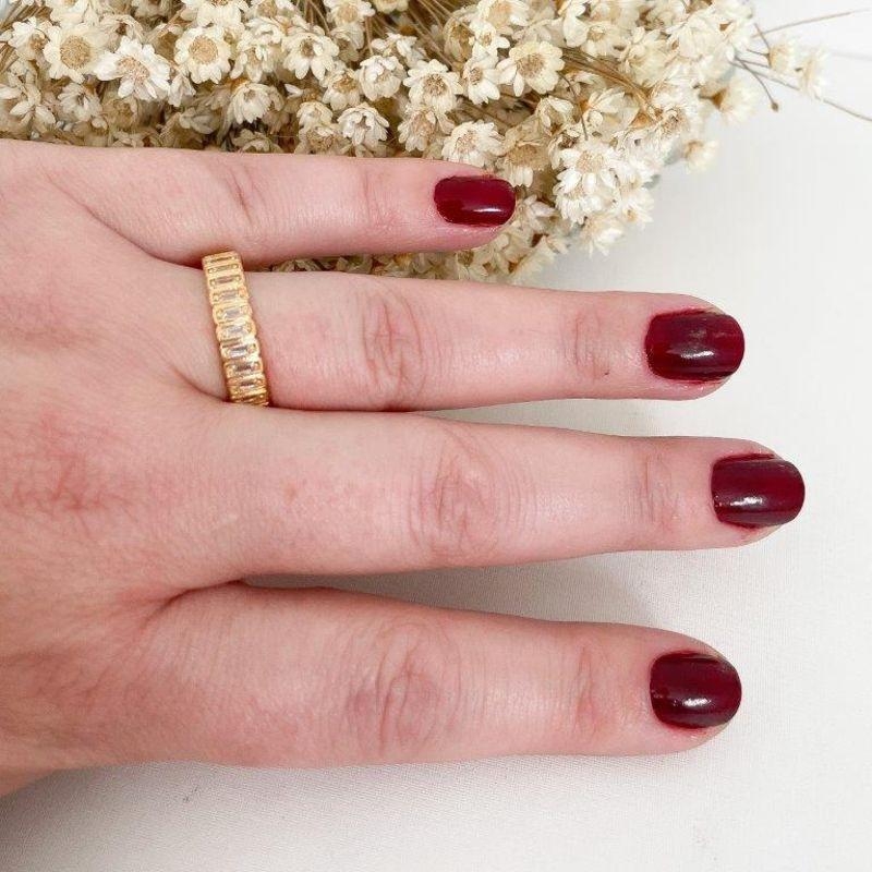 Anel Baguete Cristal