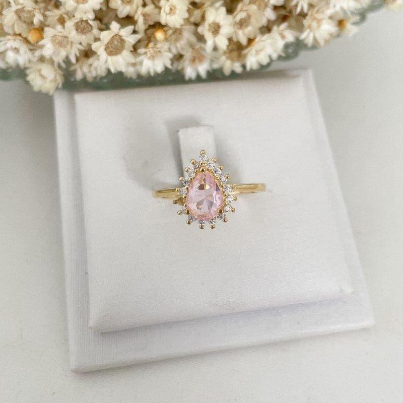 Anel Gota Colorida Cravejado