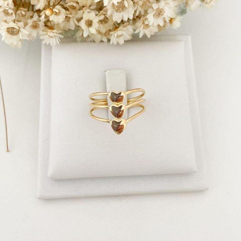 Anel Triplo Tres Corações