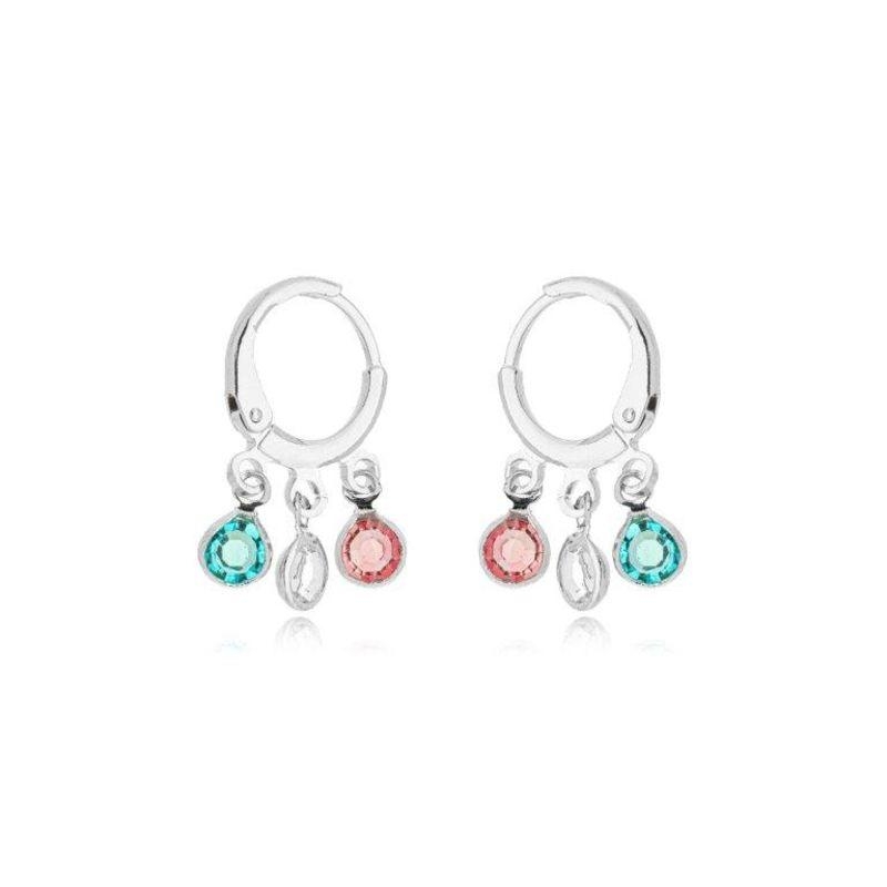 Brinco Argola Zirconias Colors