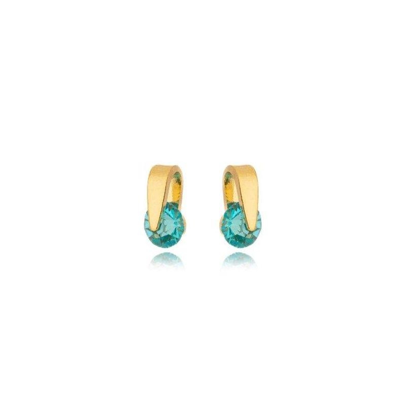 Brinco Chapa e Zirconia Redonda M