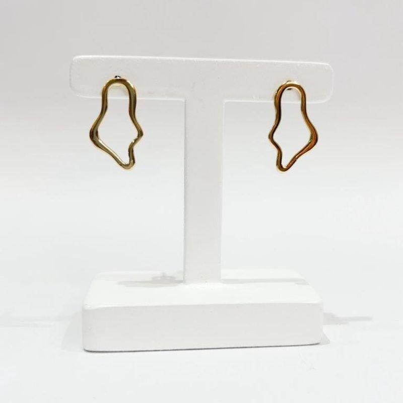 Brinco Organico Oval Vazado