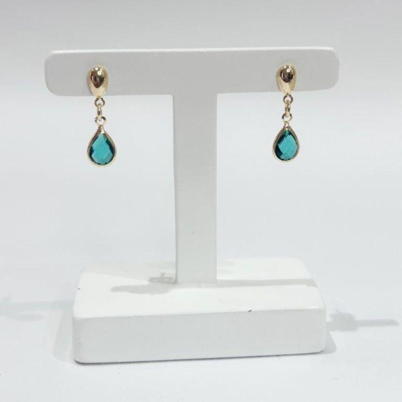 Brinco Pedente Gota de Luz Ouro