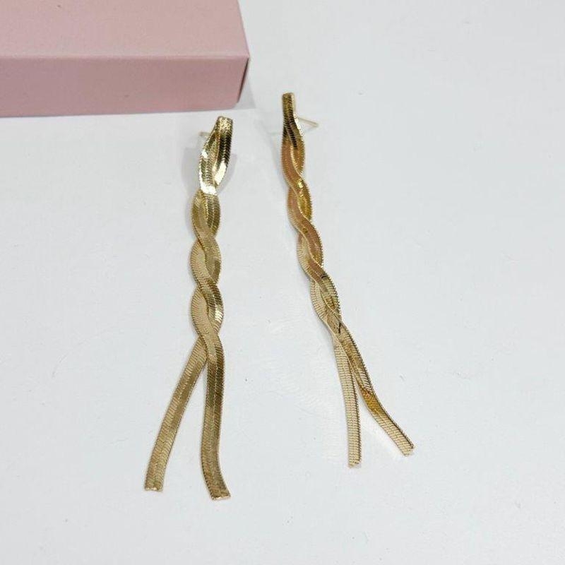 Brinco Trançado Fita