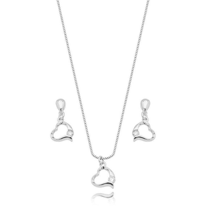 Conjunto Coração com Ponto de Zirconia