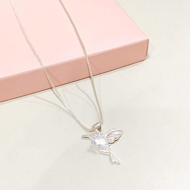 Colar Beija Flor Prata