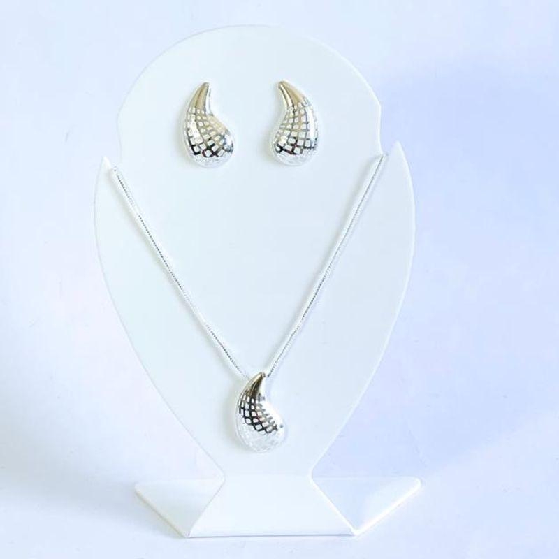 Conjunto Gota Telinha Prata