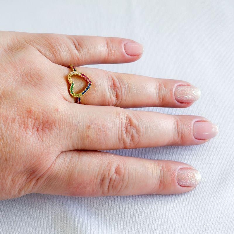 Anel Coração Colors Regulável