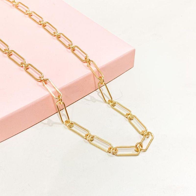 Colar Elos e Cartier Ouro