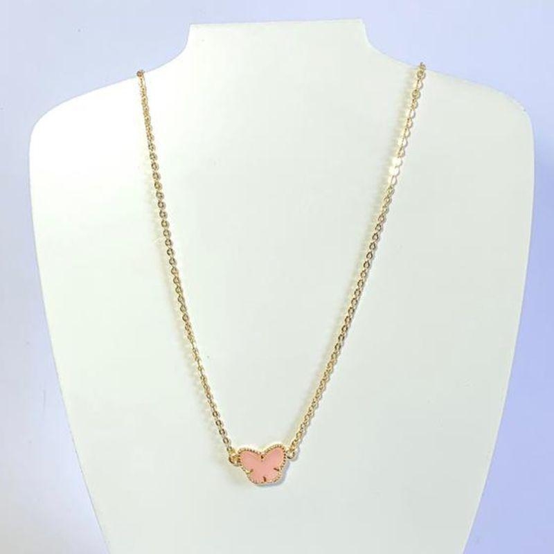 Colar Uma Borboleta Rosa Inspiração