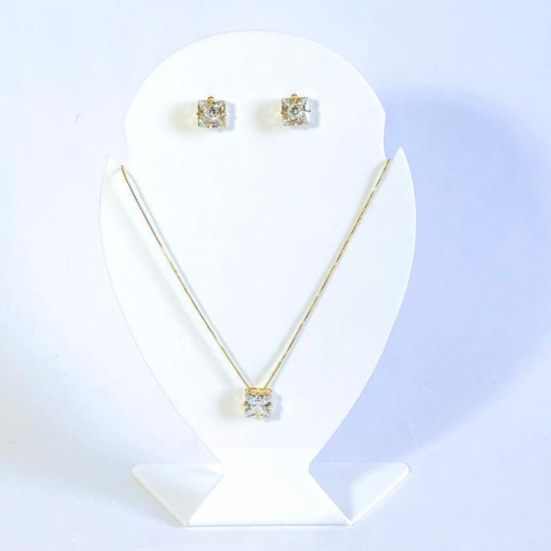 Conjunto Quadrado Cristal Ouro