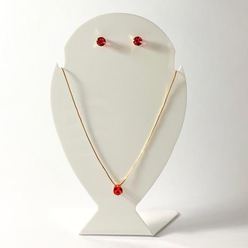Conjunto Redondo Ponto de Luz Ouro
