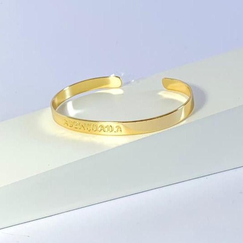 Pulseira Bracelete Abençoada Ouro