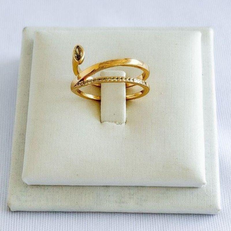 Anel Fileiras e Zirconia Balão Ouro
