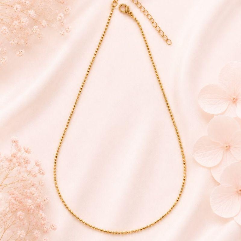 Colar Chocker Esferas Ouro