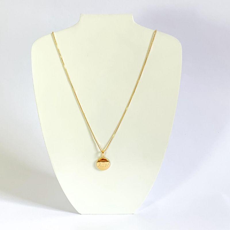 Colar Pingente Redondo Amor Ouro
