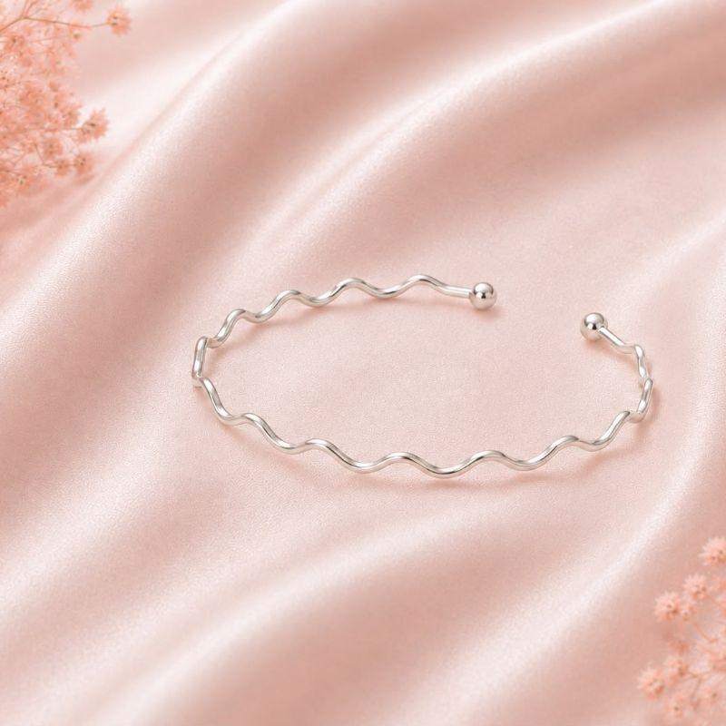 Pulseira Bracelete Odulado Estreito
