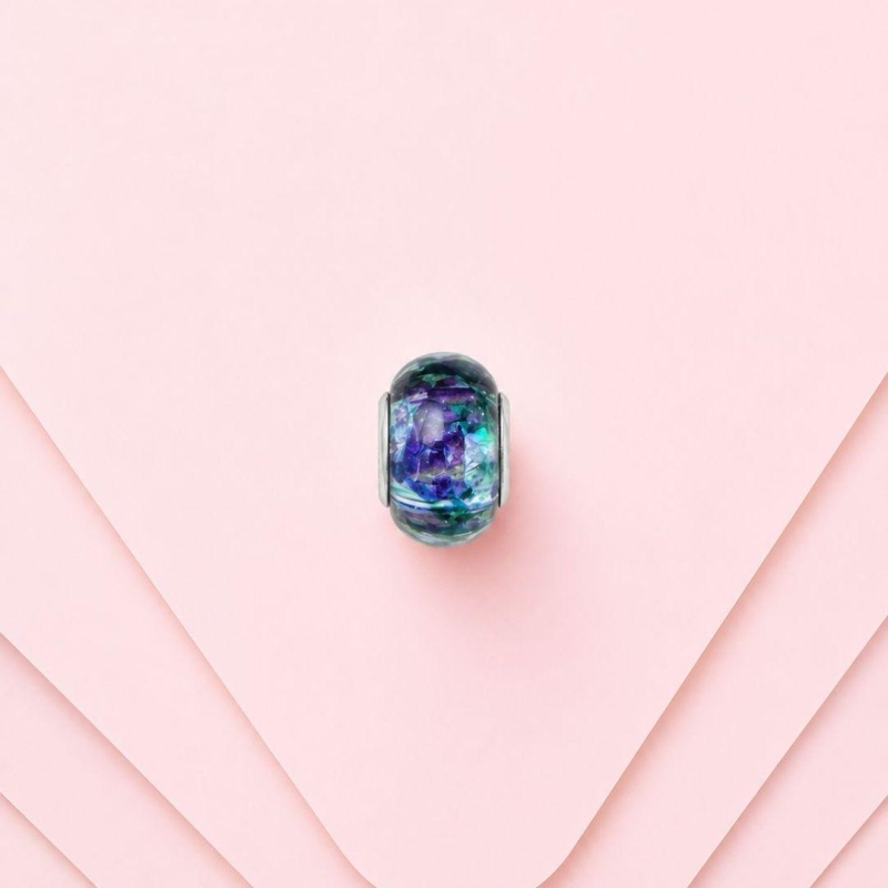 Berloque Separador Murano Prata