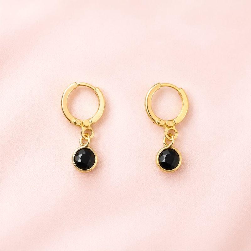Brinco Argola Zirconia Redonda Colors Ouro
