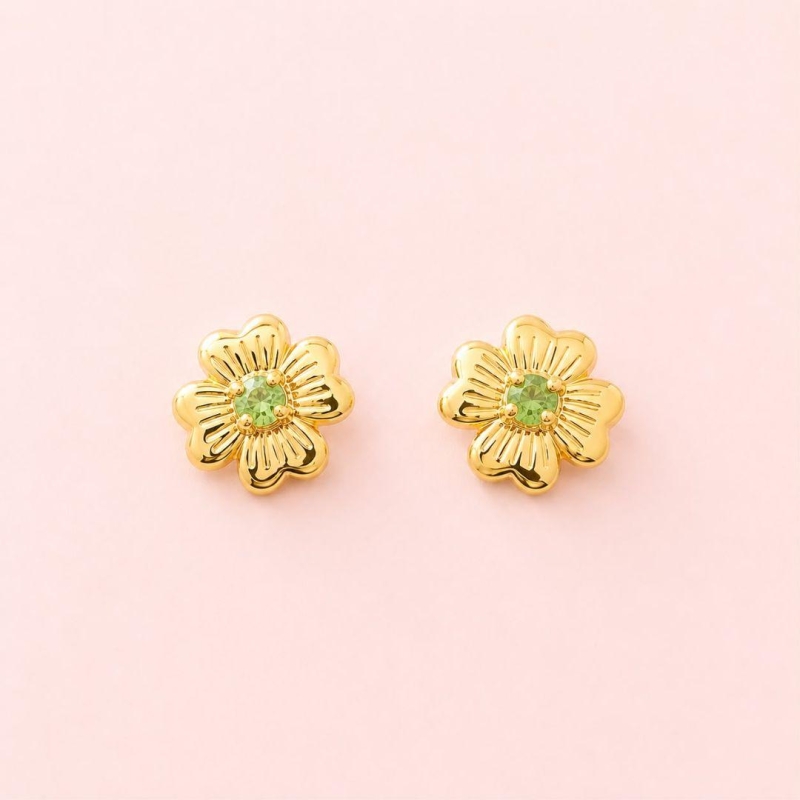 Brinco Mini Flor c/ Zirconia