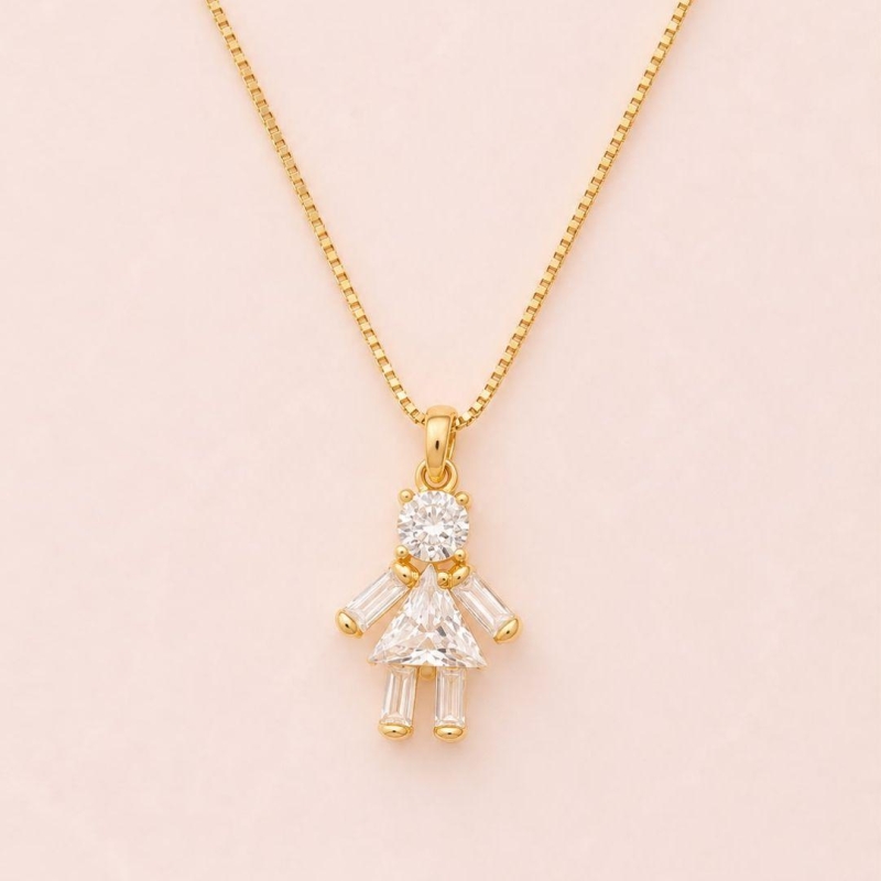 Colar Filho(a) Zirconia Cristal