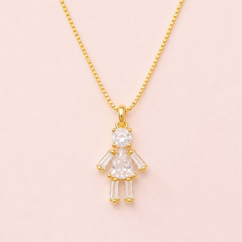 Colar Filho(a) Zirconia Cristal