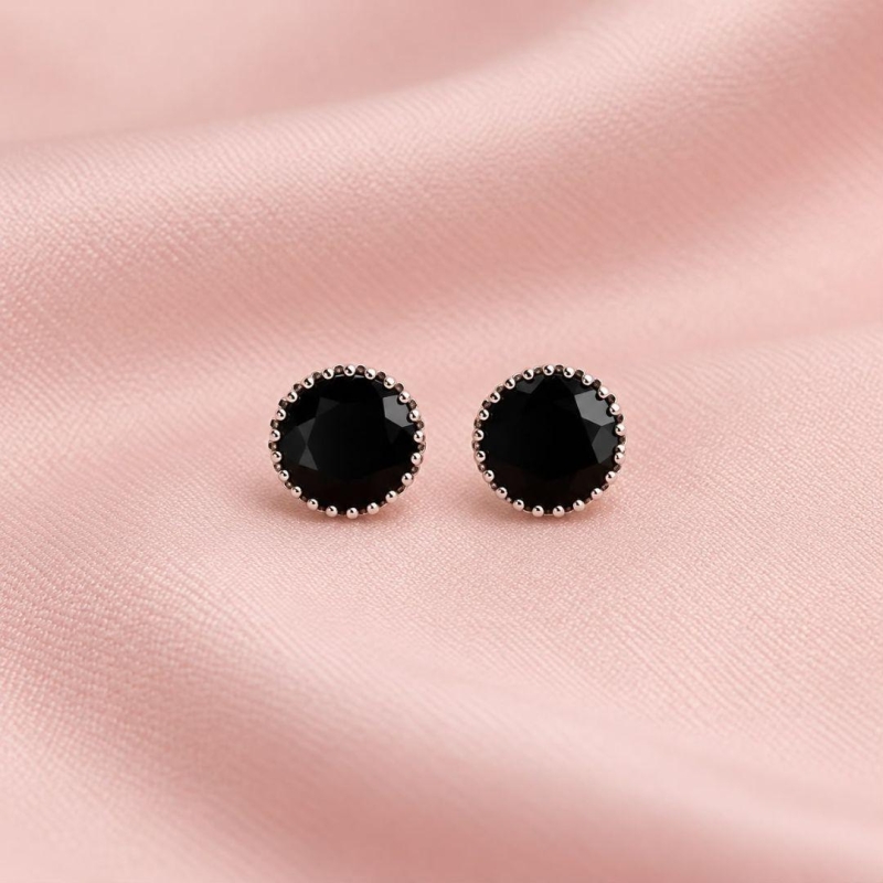 Brinco Ponto de Luz com Garras G Prata 7mm