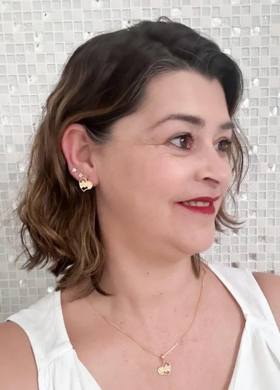 Conjunto Coração e Flores