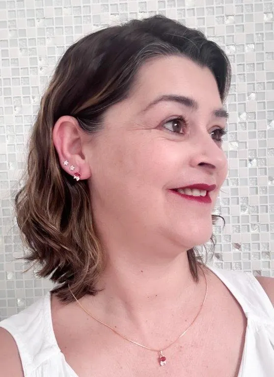 Conjunto Cristal e Vermelho