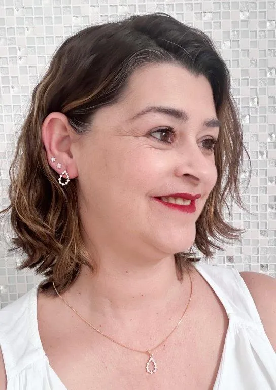Conjunto Gota Vazada Cristal