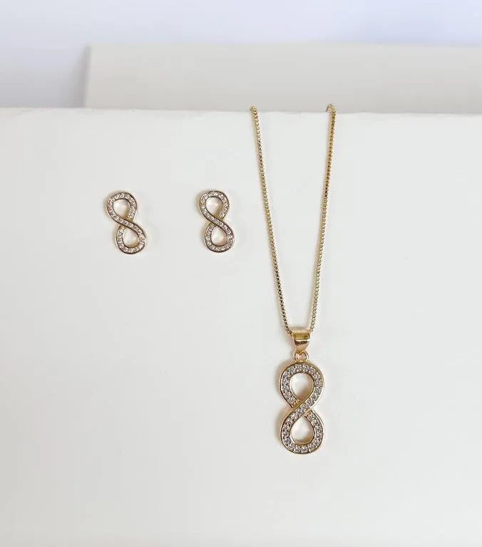 Conjunto Simbolo Infinito Cravejado