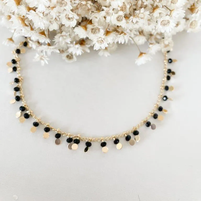 Colar Chocker Pontos Negros