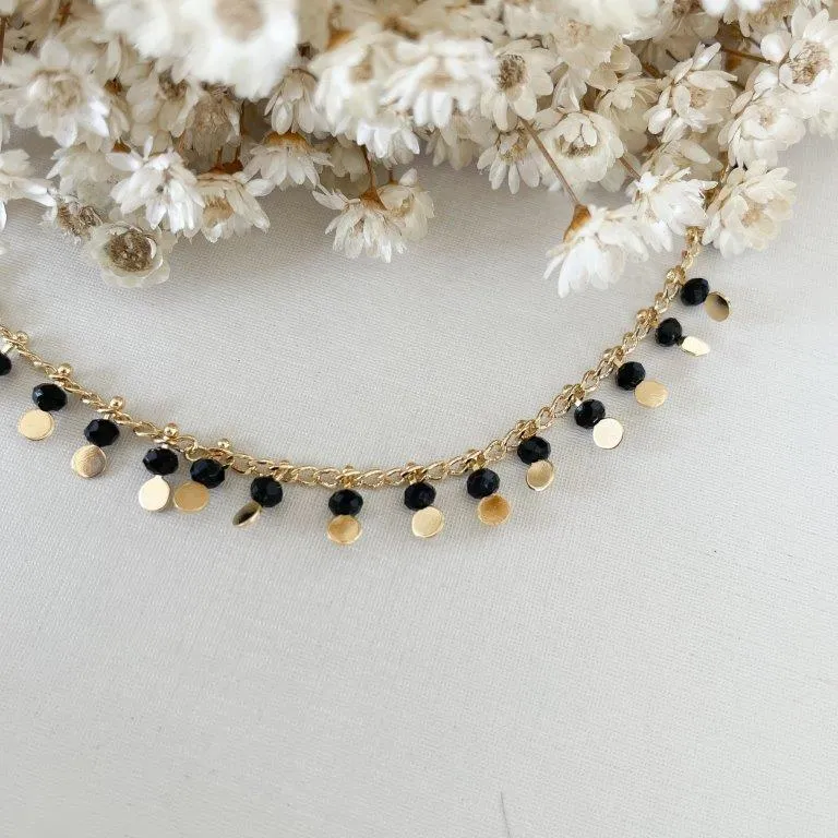 Colar Chocker Pontos Negros