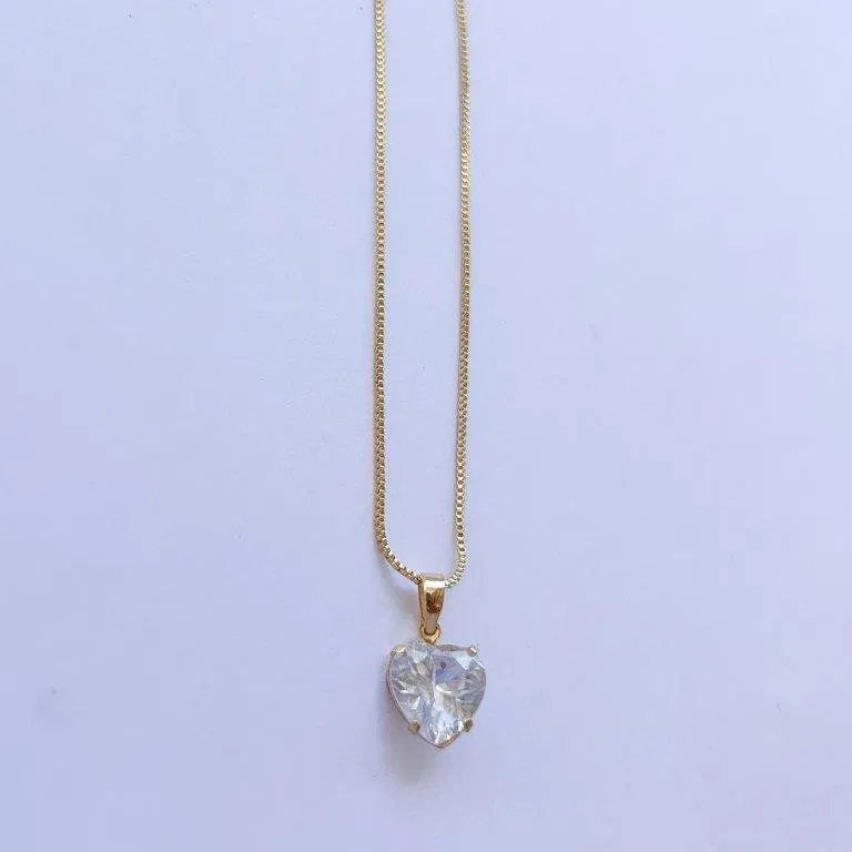 Colar Coração Cristal