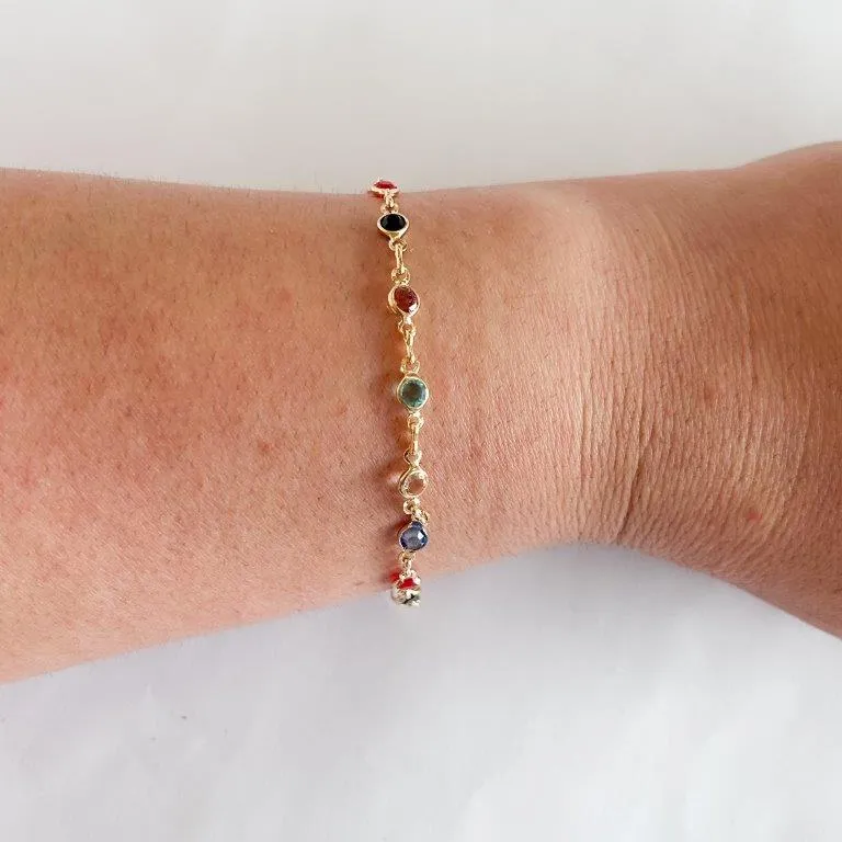 Pulseira Cristais Colors
