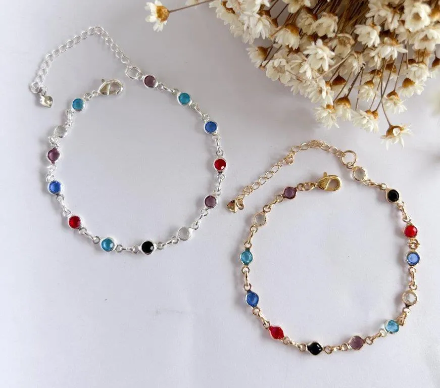 Pulseira Cristais Colors