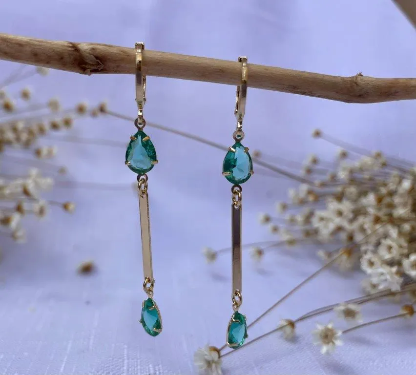 Brinco Argola Pendente Gotas