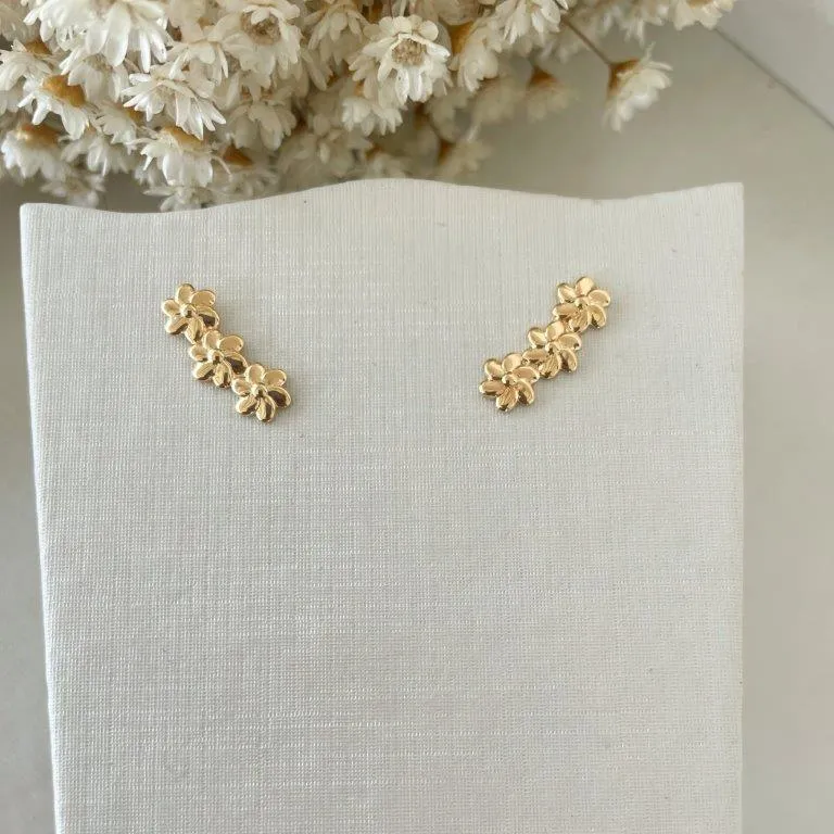 Brinco Ear Cuff Flores