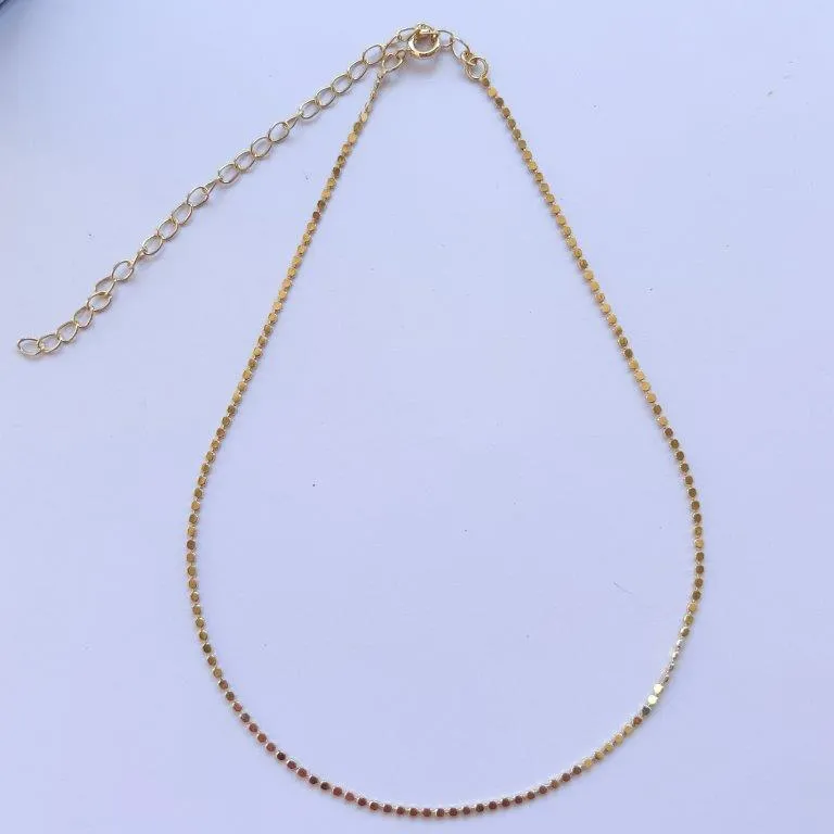 Colar Chocker Bolinhas Achatadas